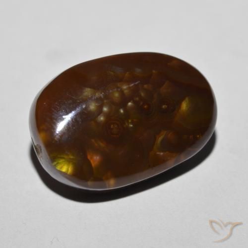 Agata di fuoco Multicolore naturale da 12.27 ct, Taglio a fantasia, Opaco
