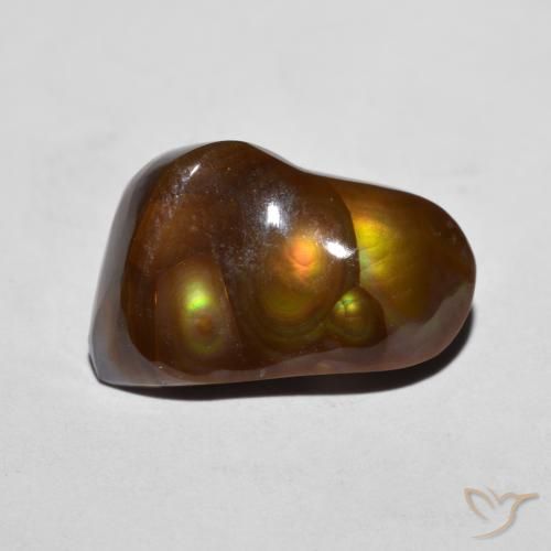 6.92ct Naturale Multicolore Agata di fuoco, Taglio a fantasia, Opaco