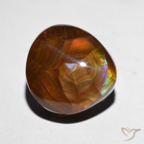 7.93ct Naturale Multicolore Agata di fuoco, Taglio a fantasia, Opaco