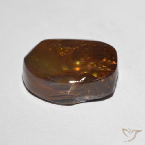 Agata di fuoco Multicolore naturale da 7.96 ct, Taglio a fantasia, Opaco