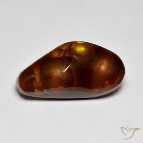 7.24ct Naturale Multicolore Agata di fuoco, Taglio a fantasia, Opaco