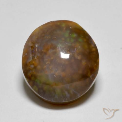 Agata di fuoco Multicolore naturale da 11.47 ct, Ovale, Traslucido