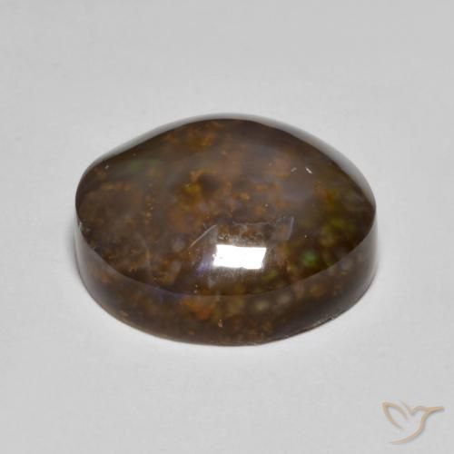 Agata di fuoco Multicolore naturale da 11.47 ct, Ovale, Traslucido