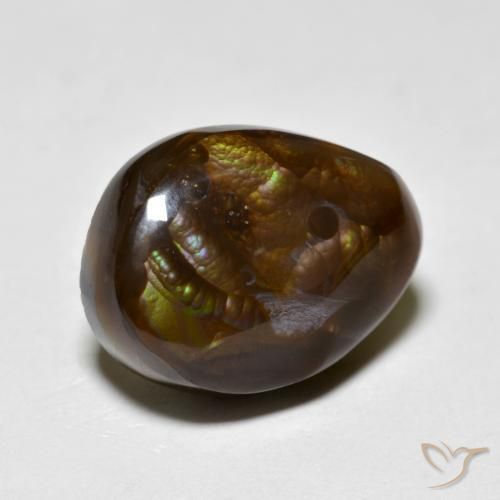 Agata di fuoco Multicolore naturale da 8.92 ct, Taglio a fantasia, Opaco