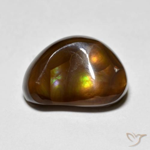 6.39ct Naturale Multicolore Agata di fuoco, Taglio a fantasia, Opaco