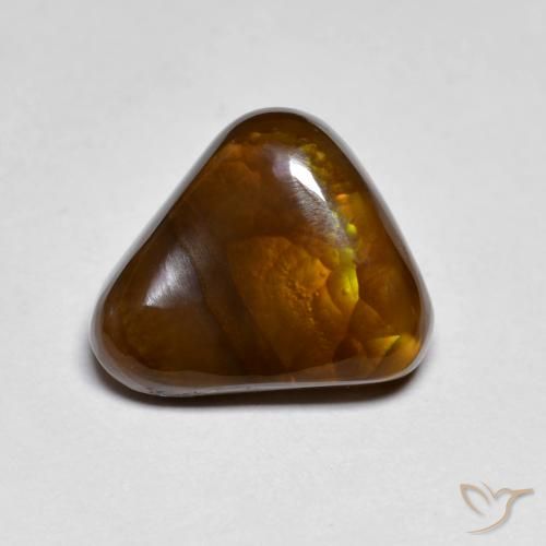 4.36ct Naturale Multicolore Agata di fuoco, Taglio trillion, Opaco