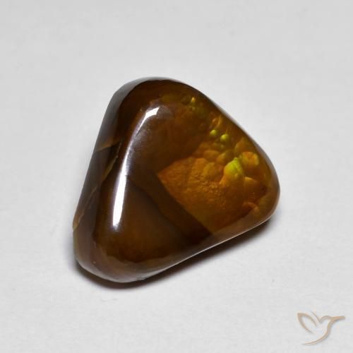 Agata di fuoco Multicolore naturale da 4.36 ct, Taglio trillion, Opaco