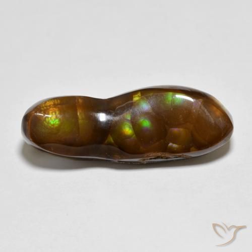 6.34ct Naturale Multicolore Agata di fuoco, Taglio a fantasia, Opaco