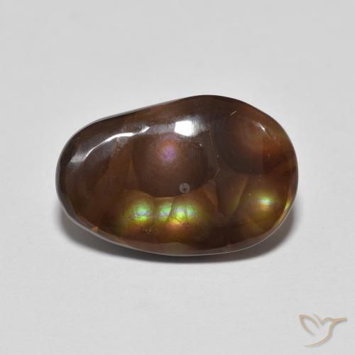 3.68ct Naturale Multicolore Agata di fuoco, Taglio a fantasia, Opaco