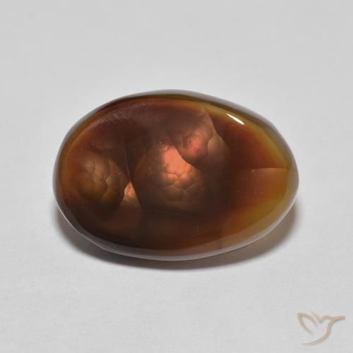 4.89ct Naturale Multicolore Agata di fuoco, Ovale, Traslucido