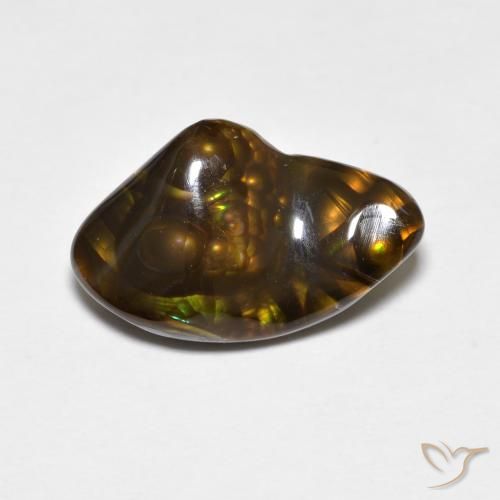 4.18ct Naturale Multicolore Agata di fuoco, Taglio a fantasia, Opaco