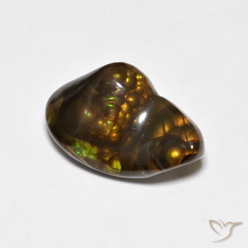 Agata di fuoco Multicolore naturale da 4.18 ct, Taglio a fantasia, Opaco