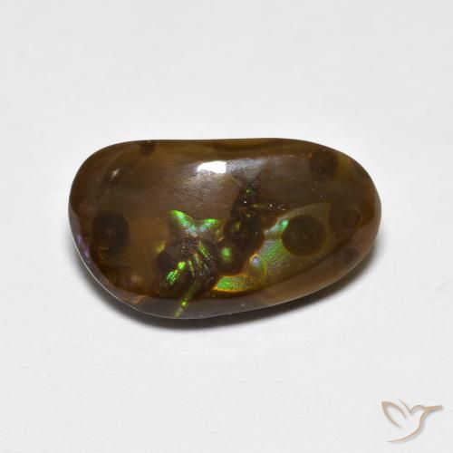 4.62ct Naturale Multicolore Agata di fuoco, Taglio a fantasia, Opaco
