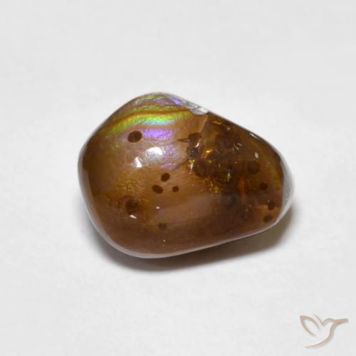 3.16ct Naturale Multicolore Agata di fuoco, Taglio a fantasia, Opaco
