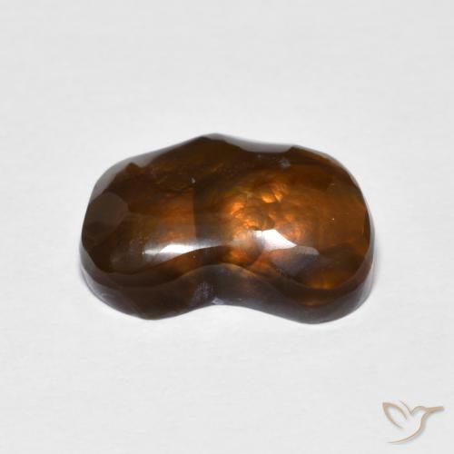 Agata di fuoco multicolore naturale da 4,72 ct, forma fantasia, opaco