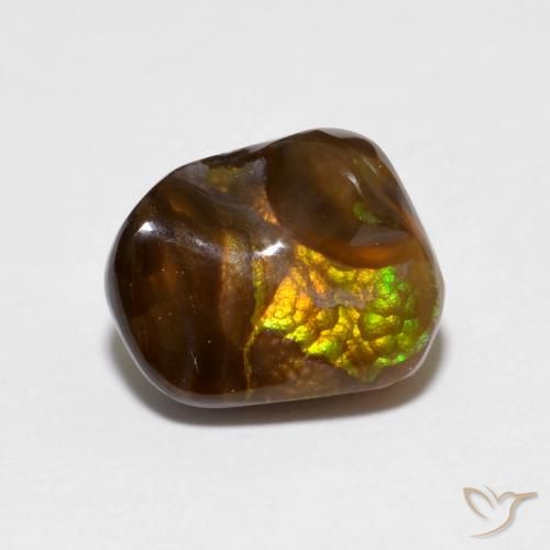 2.60ct Naturale Multicolore Agata di fuoco, Taglio a fantasia, Opaco