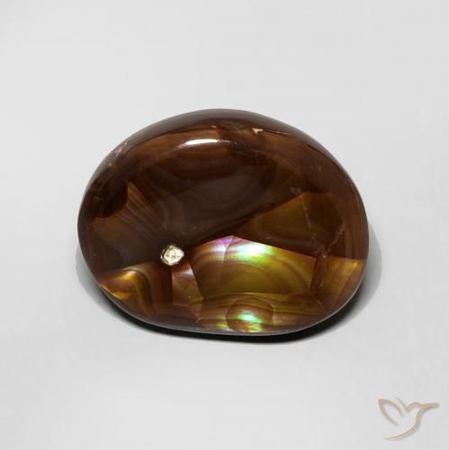 3.95ct Naturale Multicolore Agata di fuoco, Taglio a fantasia, Opaco