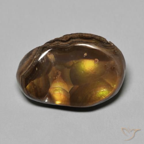 6.63ct Naturale Multicolore Agata di fuoco, Taglio a fantasia, Opaco
