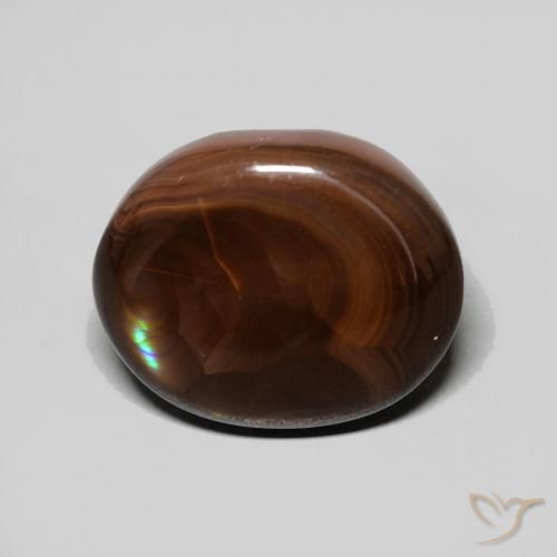 4.51ct Naturale Multicolore Agata di fuoco, Ovale, Opaco
