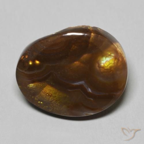 9.70ct Naturale Multicolore Agata di fuoco, Taglio a fantasia, Opaco