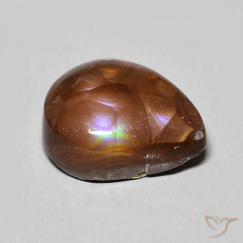 Agata di fuoco Multicolore naturale da 5.90 ct, Forma a pera, Opaco