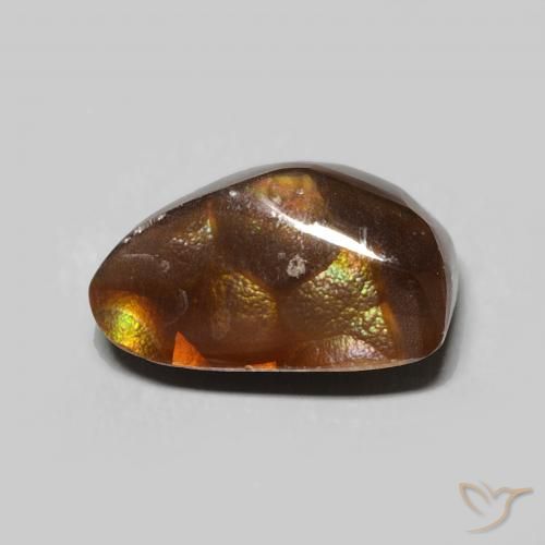 3.62ct Naturale Multicolore Agata di fuoco, Taglio a fantasia, Opaco
