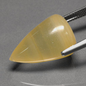Opale di fuoco naturale giallo da 15,12 ct, trasparente, trasparente/traslucido