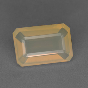 Opale di fuoco Bianco giallo naturale da 3.40 ct, Trasparente, Trasparente/Traslucido