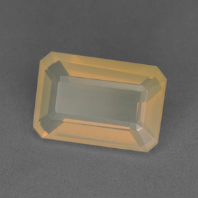 Opale di fuoco Bianco giallo naturale da 3.40 ct, Trasparente, Trasparente/Traslucido