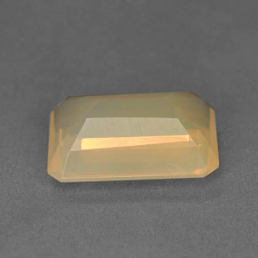 Opale di fuoco Bianco giallo naturale da 3.40 ct, Trasparente, Trasparente/Traslucido