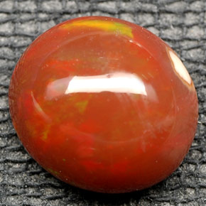 Opale di fuoco naturale multicolore da 2,05 ct, taglio ovale, opaco