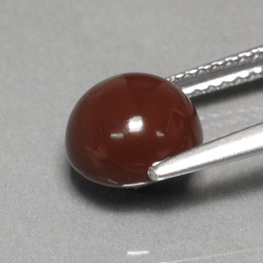 Opale di fuoco naturale marrone da 1,90 ct, taglio rotondo, opaco