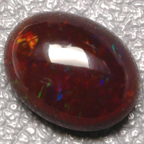 Opale di fuoco naturale multicolore da 3,35 ct, trasparente, trasparente/traslucido