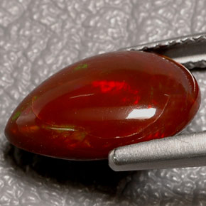 Opale di fuoco Multicolore naturale da 3.09 ct, Forma a pera, Opaco