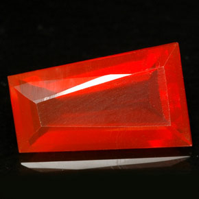 Opale di fuoco naturale arancione da 2,89 ct, trasparente, trasparente/traslucido