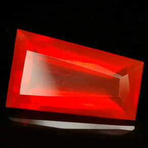 Opale di fuoco naturale arancione da 2,89 ct, trasparente, trasparente/traslucido