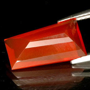 Opale di fuoco naturale arancione da 2,89 ct, trasparente, trasparente/traslucido