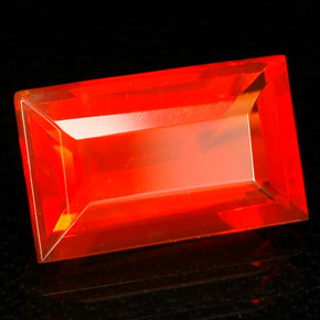 Opale di fuoco naturale arancione da 1,47 ct, trasparente, trasparente/traslucido