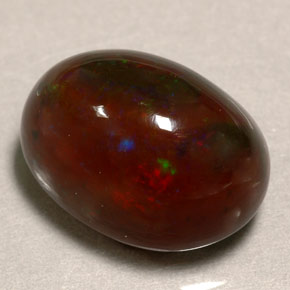Opale di fuoco naturale multicolore da 10,39 ct, taglio ovale, opaco