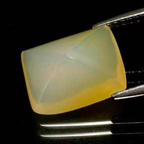 Opale di fuoco Bianco giallo naturale da 4.17 ct, Trasparente, Trasparente/Traslucido