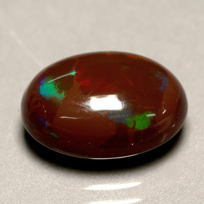 Opale di fuoco naturale multicolore da 3,60 ct, taglio ovale, opaco