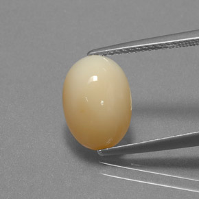 Opale di fuoco naturale giallo da 3,27 ct, taglio ovale, traslucido
