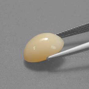 Opale di fuoco naturale giallo da 3,27 ct, taglio ovale, traslucido
