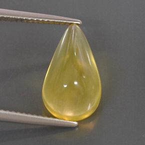 Opale di fuoco naturale giallo da 4,90 ct, trasparente, trasparente/traslucido