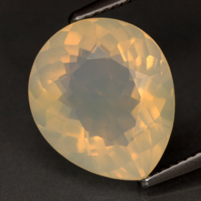 Opale di fuoco naturale giallo da 6,26 ct, trasparente, trasparente/traslucido