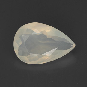 Opale di fuoco naturale bianco da 8,35 ct, trasparente, trasparente/traslucido