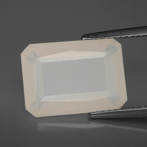 Opale di fuoco naturale bianco da 4,83 ct, trasparente, trasparente/traslucido
