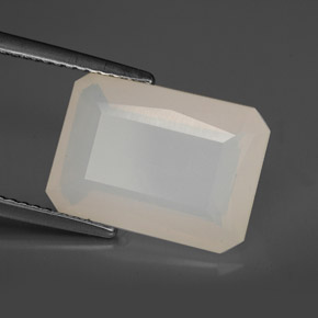 Opale di fuoco naturale bianco da 4,83 ct, trasparente, trasparente/traslucido