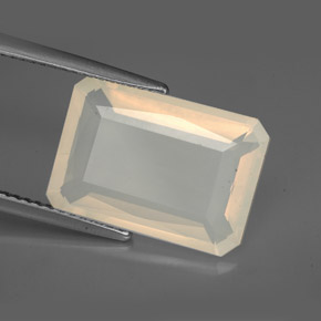 Opale di fuoco naturale bianco da 5,53 ct, trasparente, trasparente/traslucido