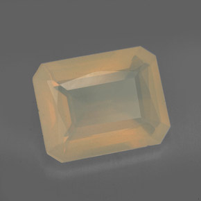 Opale di fuoco naturale arancione da 4,72 ct, trasparente, trasparente/traslucido